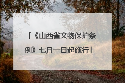 《山西省文物保护条例》七月一日起施行