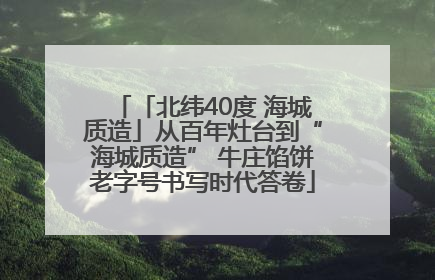 「北纬40度 海城质造」从百年灶台到“海城质造” 牛庄馅饼老字号书写时代答卷