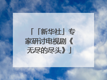 「新华社」专家研讨电视剧《无尽的尽头》