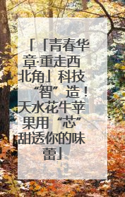 「青春华章·重走西北角」科技“智”造！天水花牛苹果用“芯”甜透你的味蕾