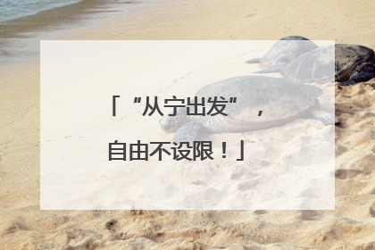 “从宁出发”，自由不设限！