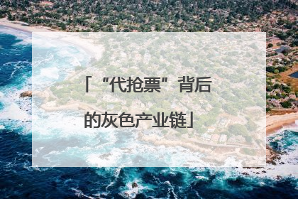 “代抢票”背后的灰色产业链