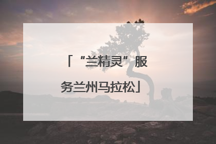 “兰精灵”服务兰州马拉松
