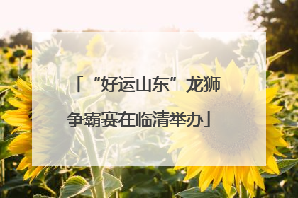 “好运山东”龙狮争霸赛在临清举办
