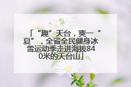 “趣”天台，爽一“夏”，全省全民健身冰雪运动季走进海拔840米的天台山