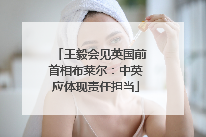 王毅会见英国前首相布莱尔：中英应体现责任担当