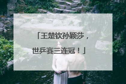 王楚钦孙颖莎，世乒赛三连冠！