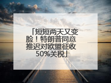 短短两天又变脸！特朗普同意推迟对欧盟征收50%关税