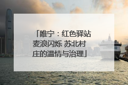 睢宁：红色驿站麦浪闪烁 苏北村庄的温情与治理