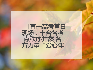 直击高考首日现场：丰台各考点秩序井然 各方力量“爱心伴考”服务考生