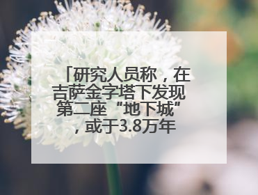 研究人员称，在吉萨金字塔下发现第二座“地下城”，或于3.8万年前建造