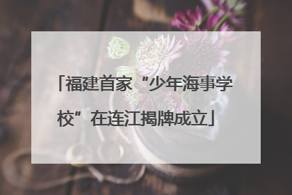福建首家“少年海事学校”在连江揭牌成立