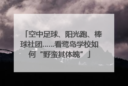空中足球、阳光跑、棒球社团……看鹭岛学校如何“野蛮其体魄”