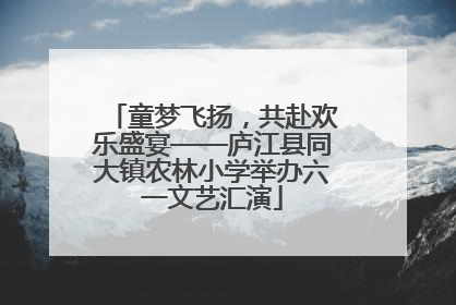 童梦飞扬，共赴欢乐盛宴——庐江县同大镇农林小学举办六一文艺汇演