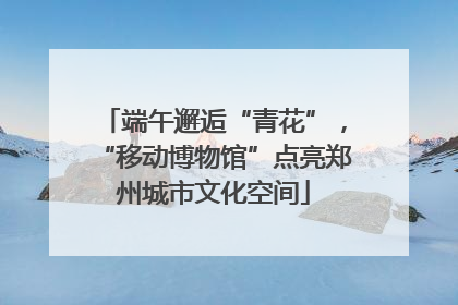 端午邂逅“青花”，“移动博物馆”点亮郑州城市文化空间