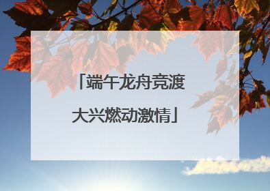 端午龙舟竞渡 大兴燃动激情