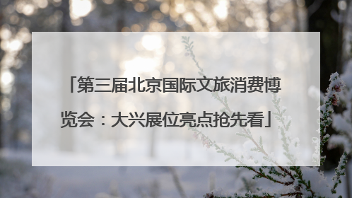 第三届北京国际文旅消费博览会：大兴展位亮点抢先看