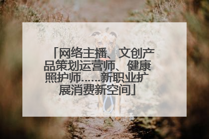 网络主播、文创产品策划运营师、健康照护师……新职业扩展消费新空间