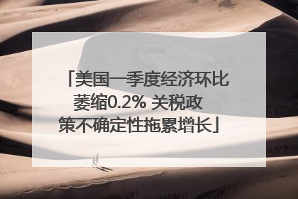 美国一季度经济环比萎缩0.2% 关税政策不确定性拖累增长