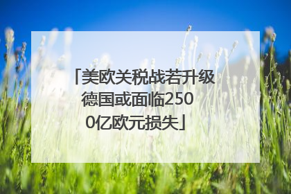 美欧关税战若升级 德国或面临2500亿欧元损失