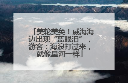 美轮美奂！威海海边出现“蓝眼泪”，游客：海浪打过来，就像星河一样