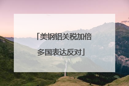 美钢铝关税加倍 多国表达反对