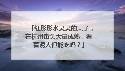 红彤彤水灵灵的果子，在杭州街头大量成熟，看着诱人但能吃吗？