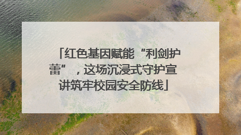 红色基因赋能“利剑护蕾”，这场沉浸式守护宣讲筑牢校园安全防线