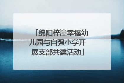 绵阳梓潼幸福幼儿园与自强小学开展支部共建活动