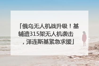 俄乌无人机战升级！基辅遭315架无人机袭击，泽连斯基紧急求援