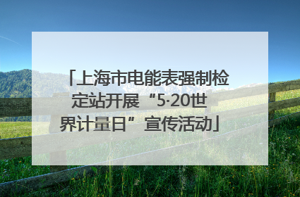 上海市电能表强制检定站开展“5·20世界计量日”宣传活动