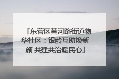 东营区黄河路街道物华社区：银龄互助焕新颜 共建共治暖民心