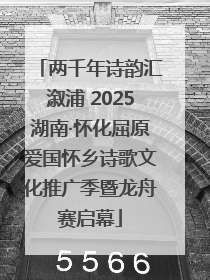 两千年诗韵汇溆浦 2025湖南·怀化屈原爱国怀乡诗歌文化推广季暨龙舟赛启幕