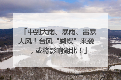 中到大雨、暴雨、雷暴大风！台风“蝴蝶”来袭，或将影响湖北！