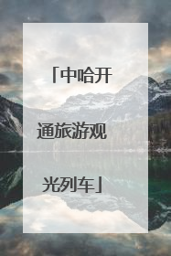 中哈开通旅游观光列车