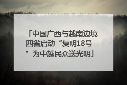 中国广西与越南边境四省启动“复明18号”为中越民众送光明