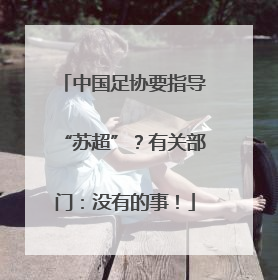 中国足协要指导“苏超”？有关部门：没有的事！