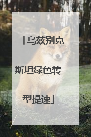 乌兹别克斯坦绿色转型提速