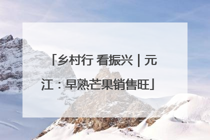 乡村行 看振兴｜元江：早熟芒果销售旺