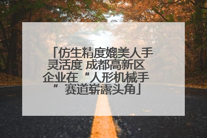 仿生精度媲美人手灵活度 成都高新区企业在“人形机械手”赛道崭露头角
