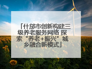 什邡市创新构建三级养老服务网络 探索“养老+振兴”城乡融合新模式