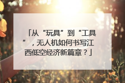 从“玩具”到“工具”，无人机如何书写江西低空经济新篇章？