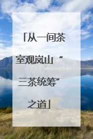 从一间茶室观岚山“三茶统筹”之道