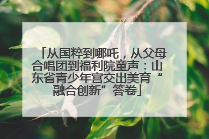 从国粹到哪吒，从父母合唱团到福利院童声：山东省青少年宫交出美育“融合创新”答卷