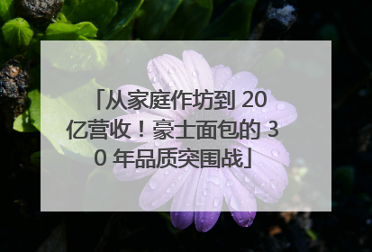 从家庭作坊到 20 亿营收！豪士面包的 30 年品质突围战
