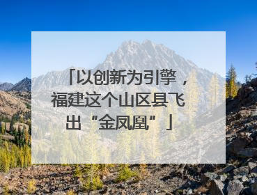 以创新为引擎，福建这个山区县飞出“金凤凰”