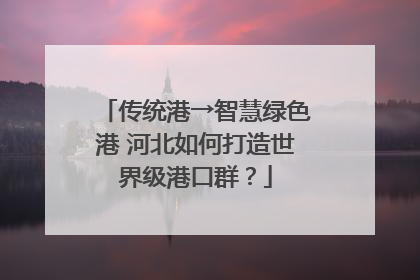 传统港→智慧绿色港 河北如何打造世界级港口群？