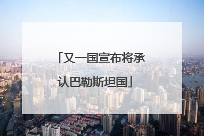 又一国宣布将承认巴勒斯坦国