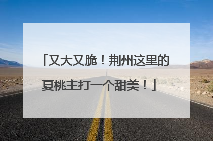 又大又脆！荆州这里的夏桃主打一个甜美！