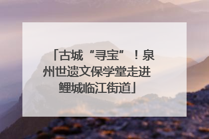 古城“寻宝”！泉州世遗文保学堂走进鲤城临江街道